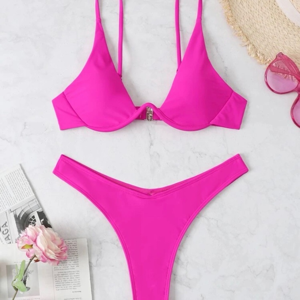 Hot pink bikini